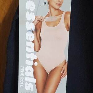 Essentials Seamless Second Skin Bodysuit. Large Black NWT. Stretch. Thong